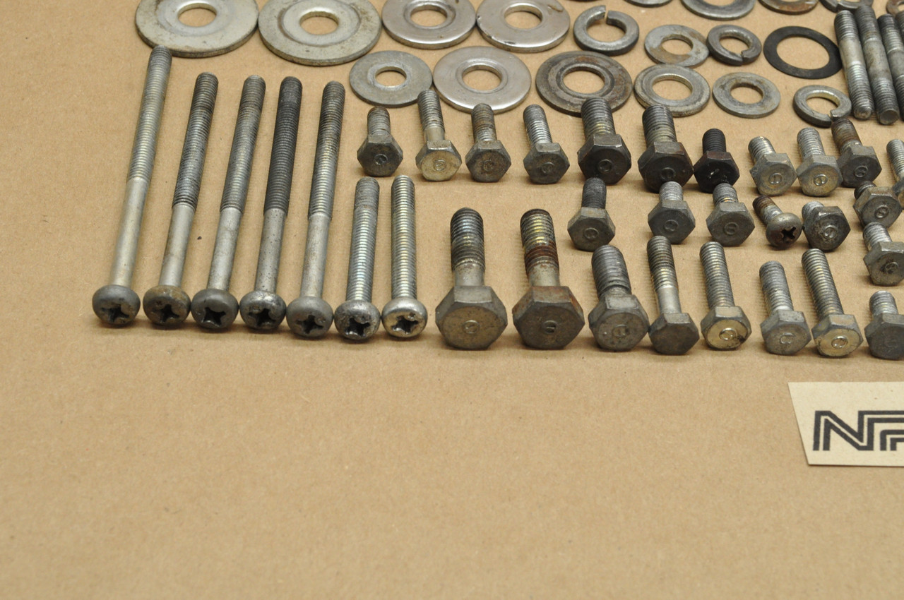 Vtg Used OEM Honda XR75 K0 Bolt Screw Washer Nut Screen Rubber Hardware Lot