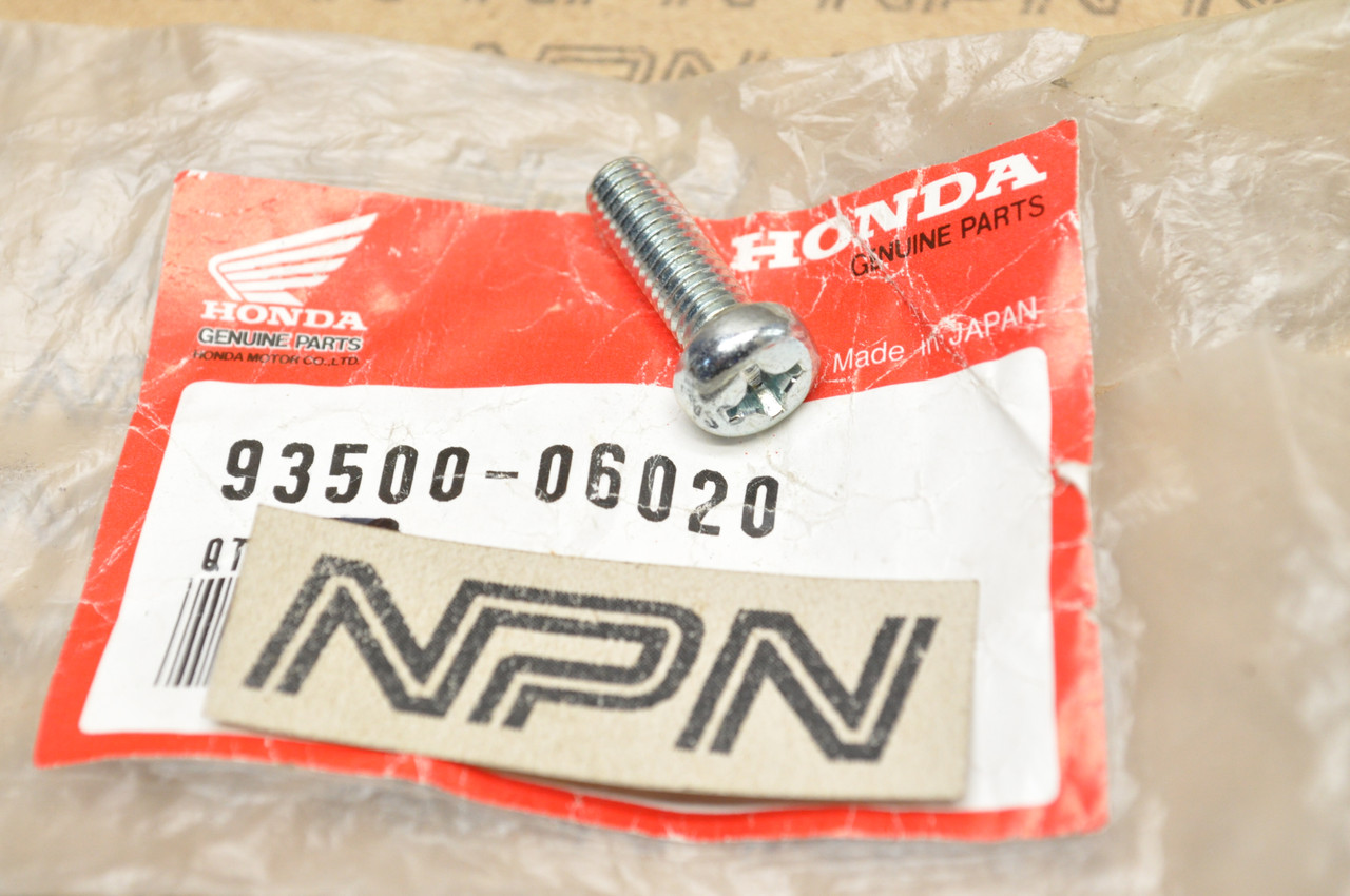 NOS Honda CA72 CB72 CB750 CBX CR250 CT90 SL350 XL70 Z50 Screw 93500-06020