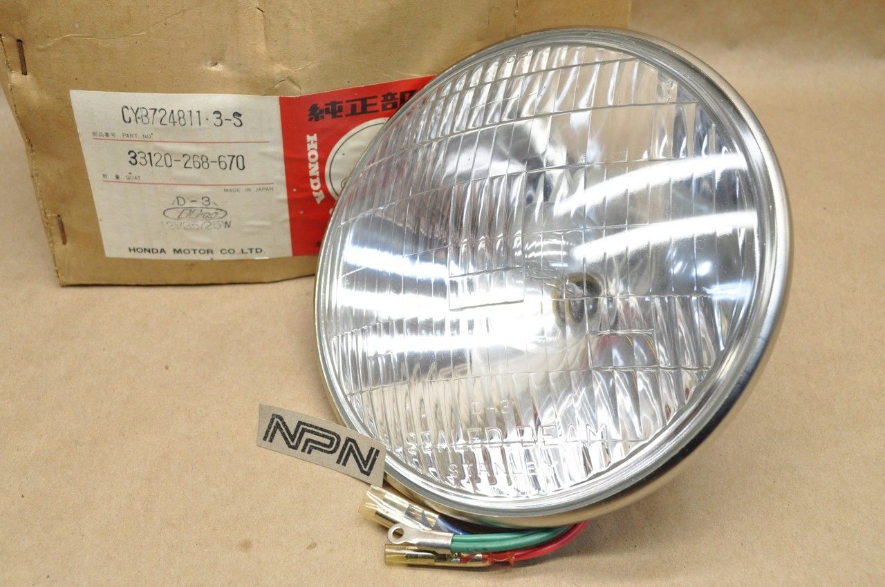 NOS Honda CB72 CB77 CL72 CL77 Stanley Sealed Beam Head Light 12V 33120-268-670