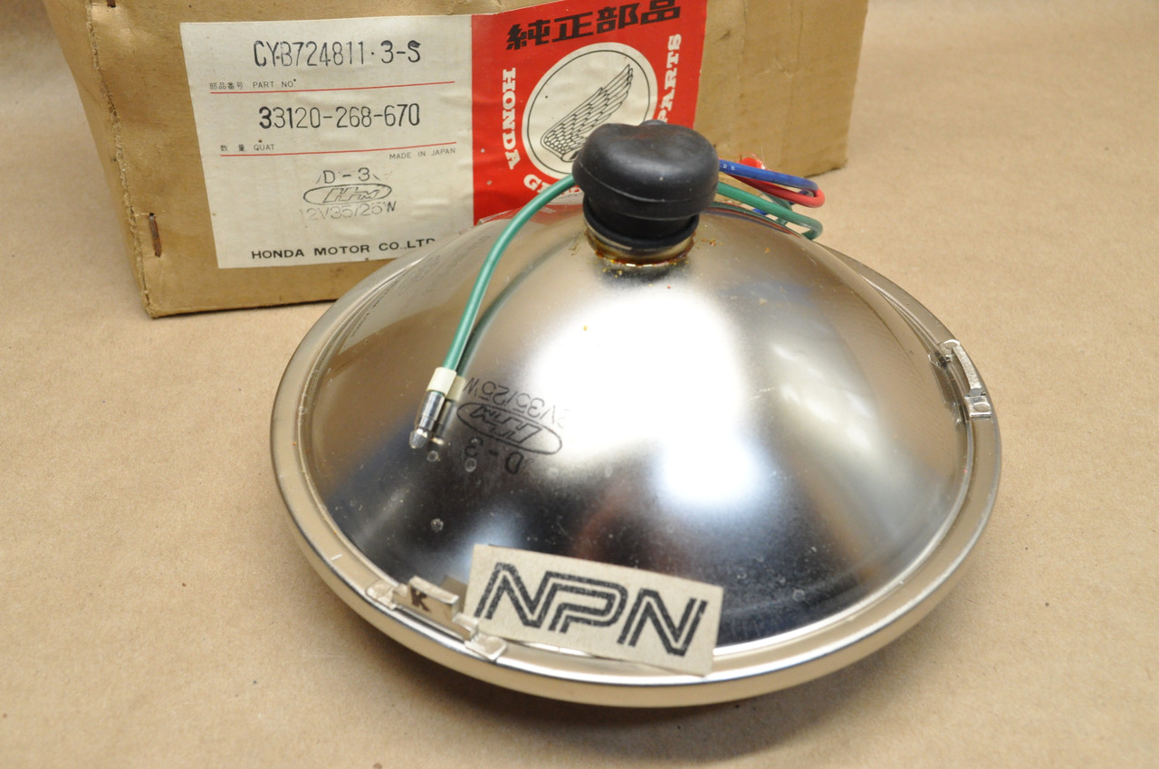 NOS Honda CB72 CB77 CL72 CL77 Stanley Sealed Beam Head Light 12V 33120-268-670