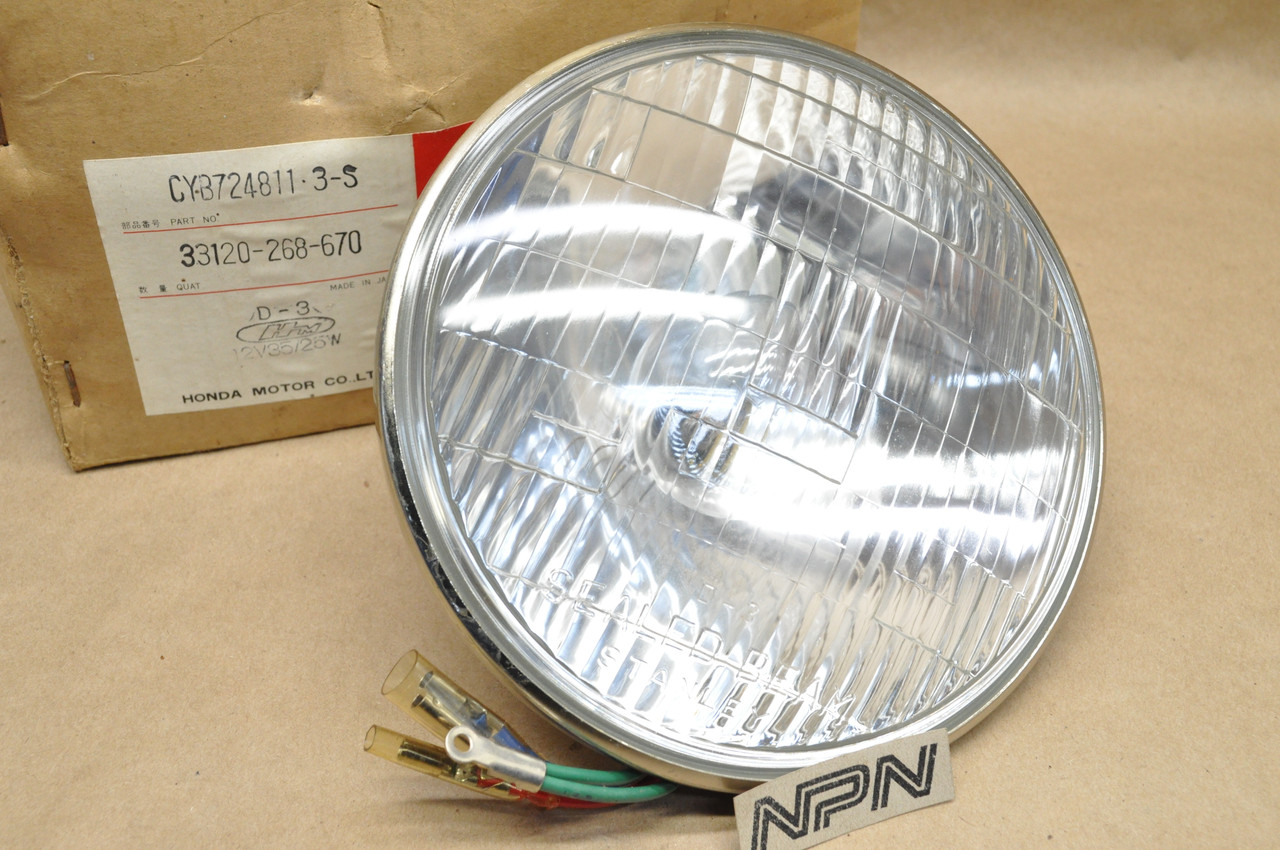 NOS Honda CB72 CB77 CL72 CL77 Stanley Sealed Beam Head Light 12V 33120-268-670