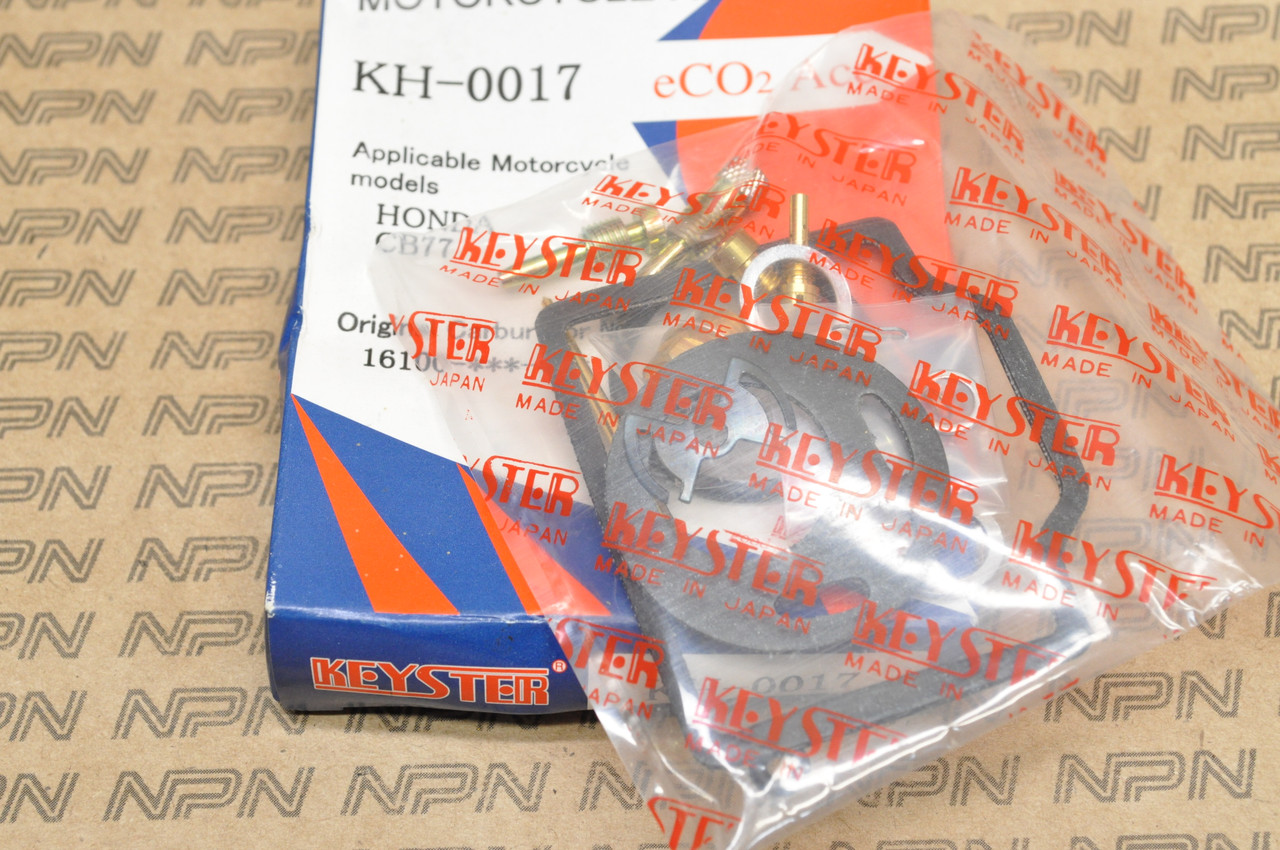 NOS Honda CB77 Keyster Carburetor Tune Up Repair Rebuild Gasket Jet Kit KH-0017