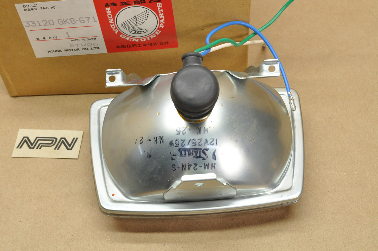 NOS Honda 1984-85 NQ50 Spree Stanley Sealed Head Light Beam 33120-GK8-671