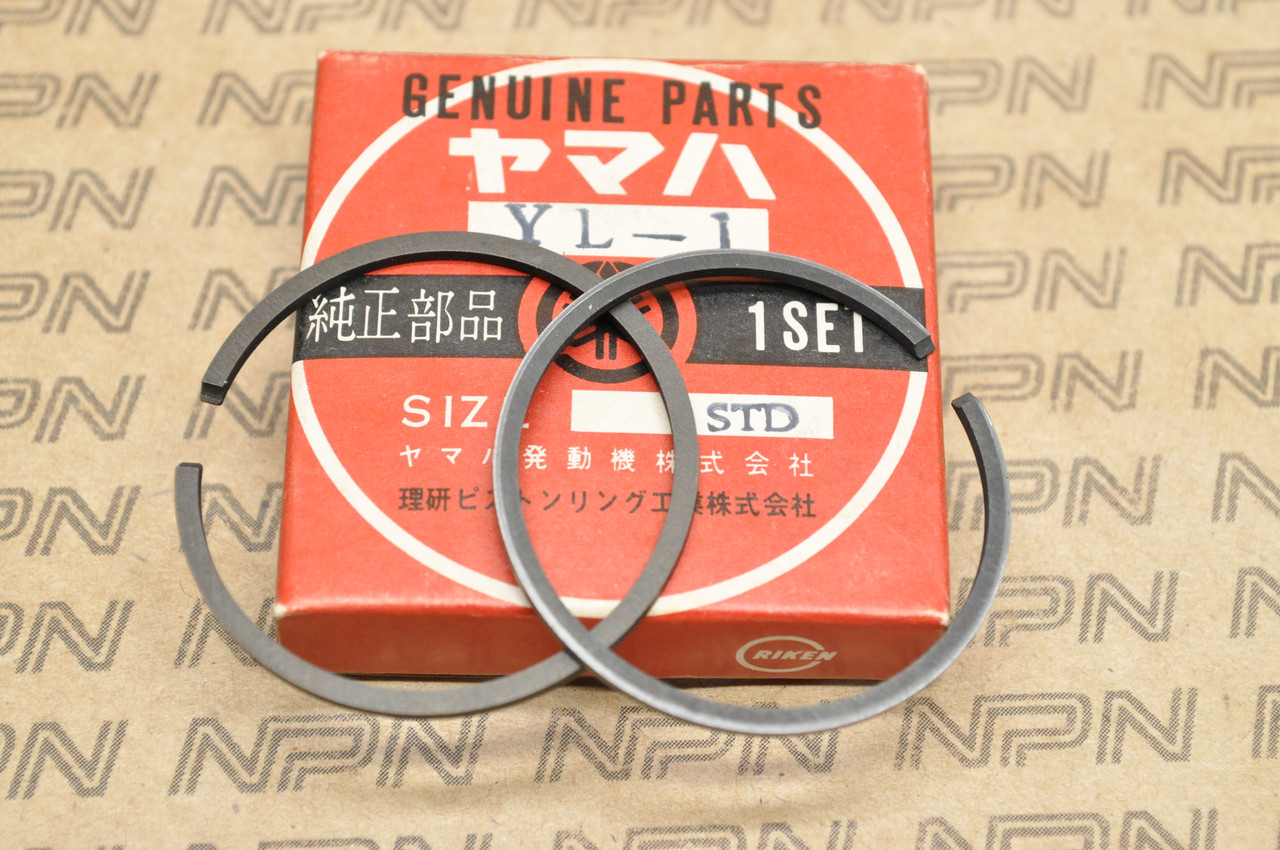 NOS Yamaha 1966-67 YL1 Standard Size Piston Ring Set for 1 Piston 134-11610-00