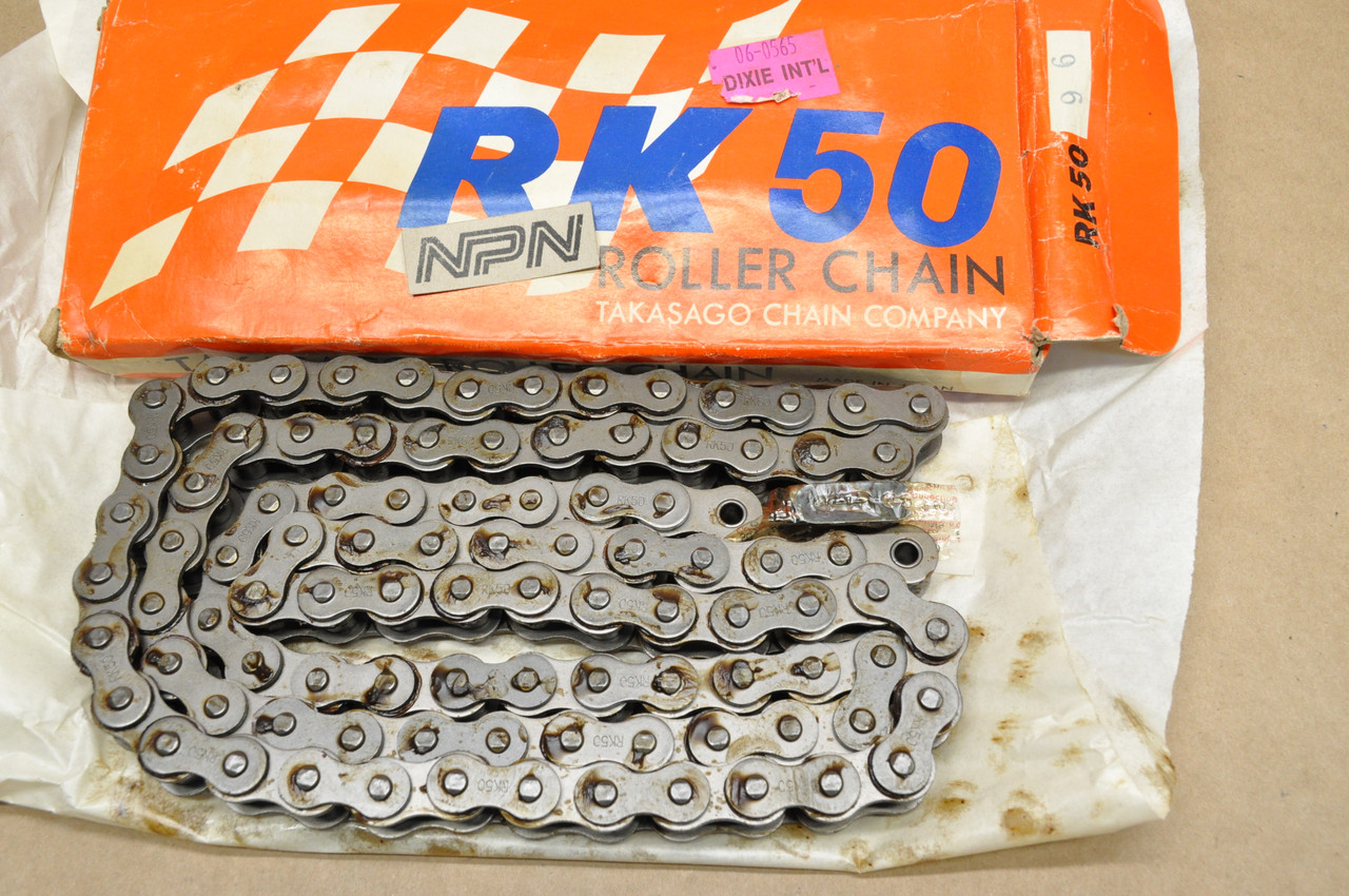 NOS Honda CB350 F CB400 F Takasago Drive Chain & Link RK50 96L 40530-333-005