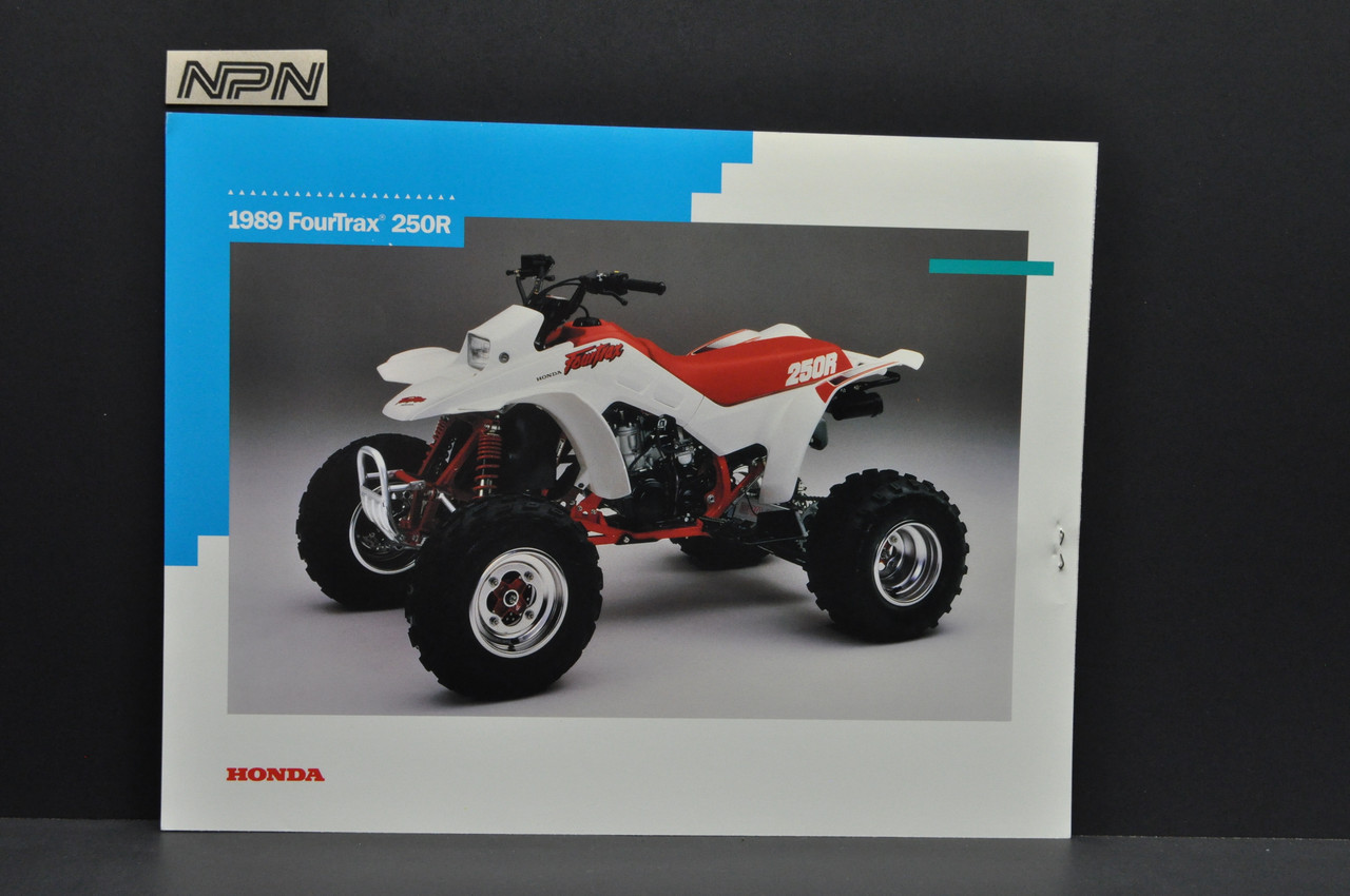 Vtg NOS 1989 Honda FourTrax TRX250 R ATV Dealer Sales Spec Brochure + Alert 