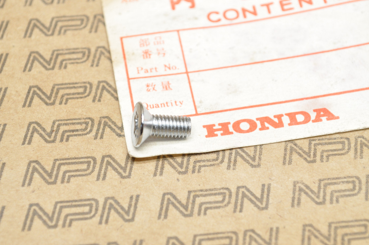 NOS Honda 1985-86 VT1100 C Shadow Steering Stem Cover Flat Screw 93600-05012-0B