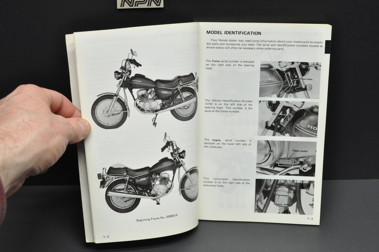 Vtg Honda 1978 CM185 T Twinstar Motorcycle Service Maintenance Manual Guide 