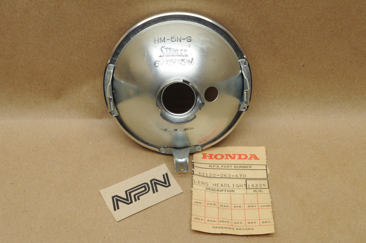 NOS Honda P50 PC50 Z50 K1-K2 Headlight 33120-063-670 - NOS Parts NOW