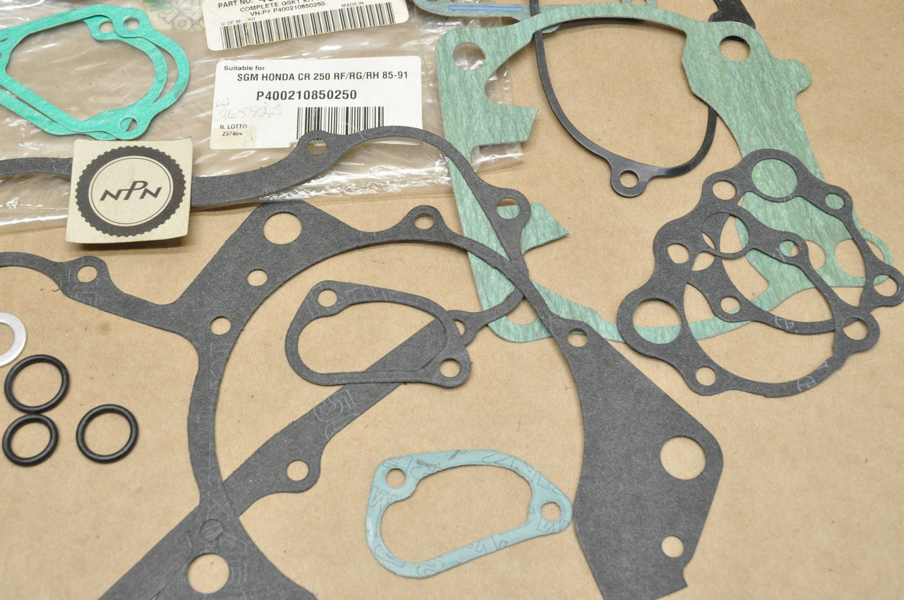 NOS Honda 1985-91 CR250 R Athena Complete Engine Gasket O-Ring Kit P400210850250