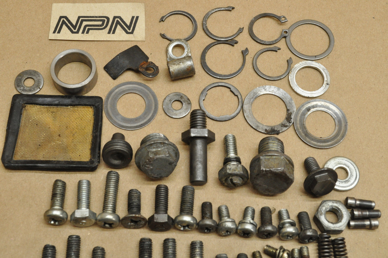 Vtg Used OEM Honda 1980 Z50 R Bolt Screw Washer Nut Collar Spring Engine Hardware Lot