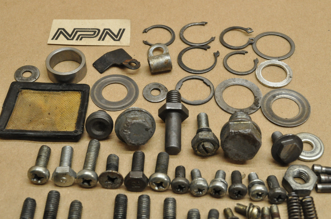 Vtg Used OEM Honda 1980 Z50 R Bolt Screw Washer Nut Collar Spring Engine Hardware Lot