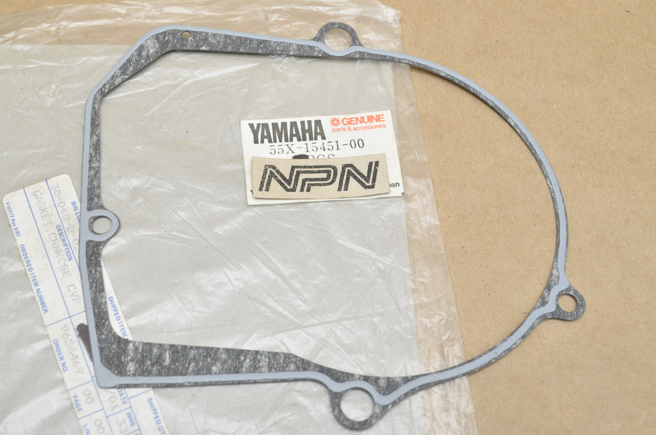 NOS Yamaha YFM100 Champ YFM50 YFM80 Crank Case Cover Gasket 55X-15451-00