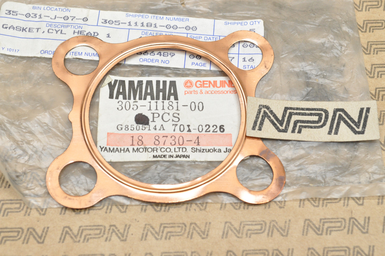 NOS Yamaha DT100 LT2 LT3 LTMX RS100 Cylinder Head Gasket 305-11181-00