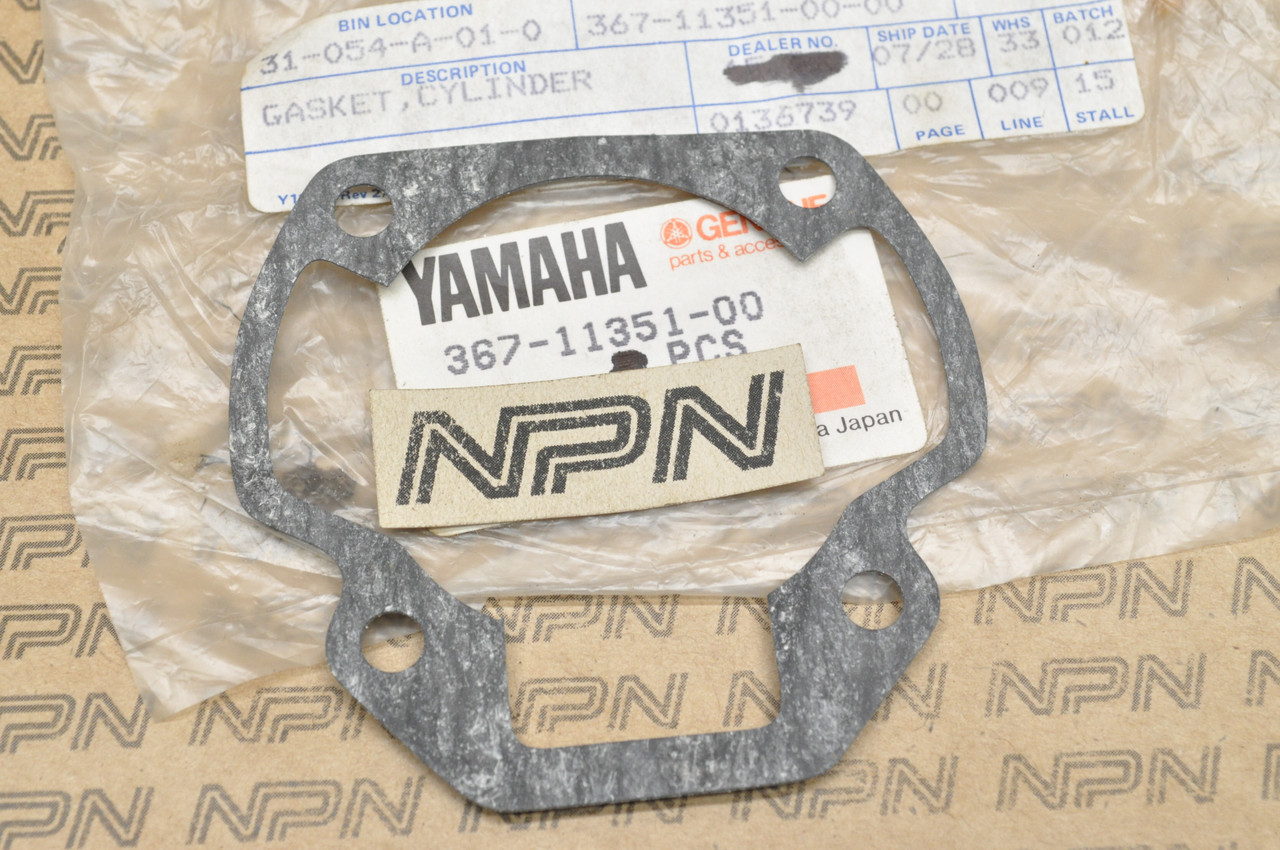 NOS Yamaha DT80 GT1 GT80 MX80 TY80 YZ80 Cylinder Base Gasket 367-11351-00