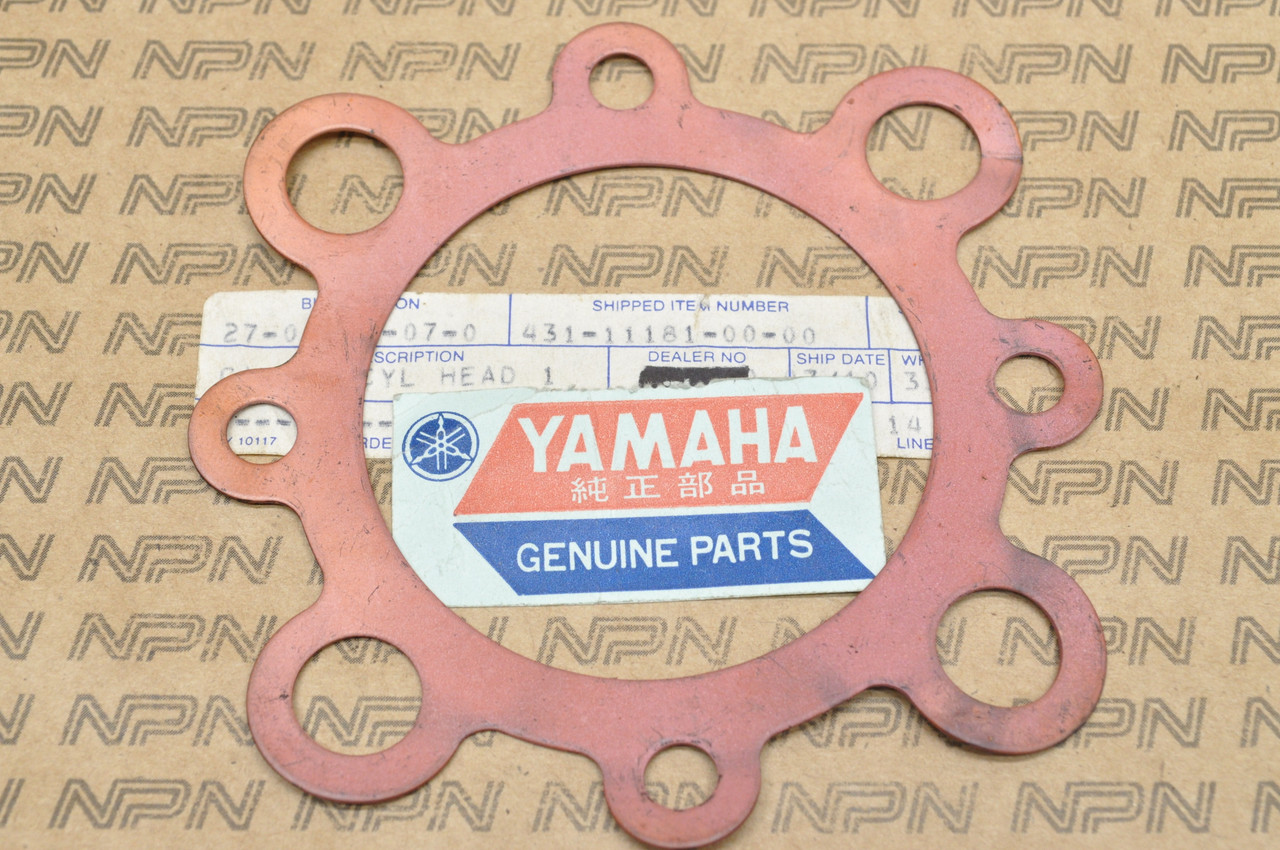 NOS Yamaha 1974-75 YZ250 YZ360 Cylinder Head Gasket 431-11181-00