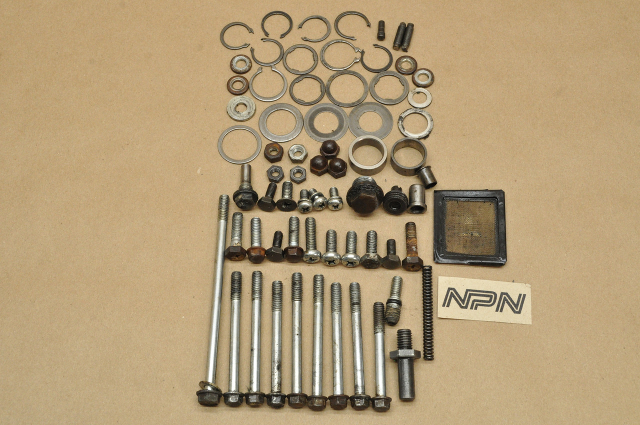 Vtg Used OEM Honda 1985 Z50 R Bolt Screw Washer Nut Collar Spring Engine Hardware Lot