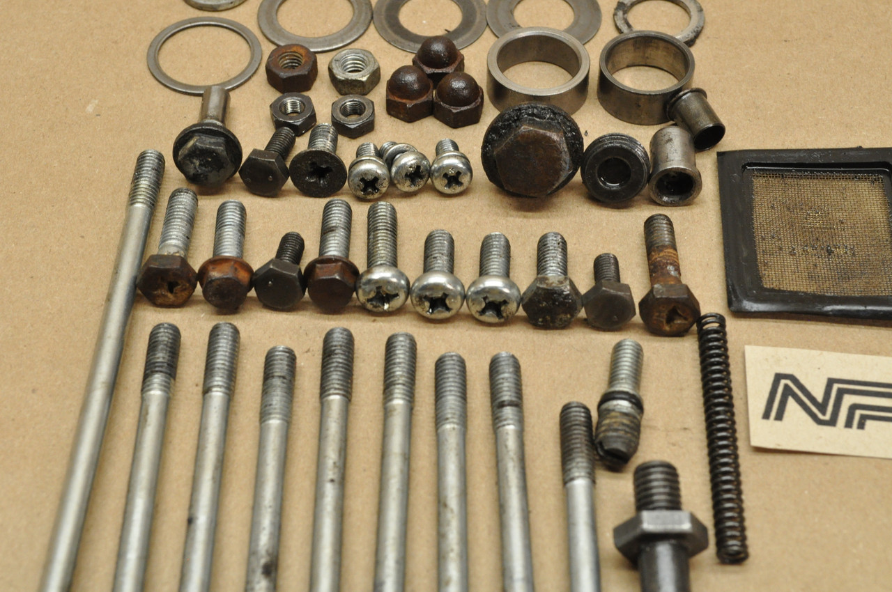 Vtg Used OEM Honda 1985 Z50 R Bolt Screw Washer Nut Collar Spring Engine Hardware Lot