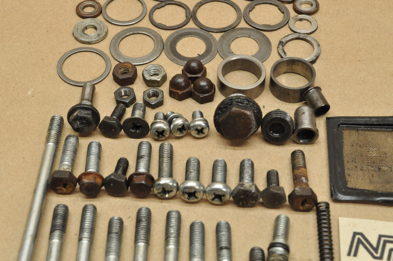 Vtg Used OEM Honda 1985 Z50 R Bolt Screw Washer Nut Collar Spring Engine Hardware Lot