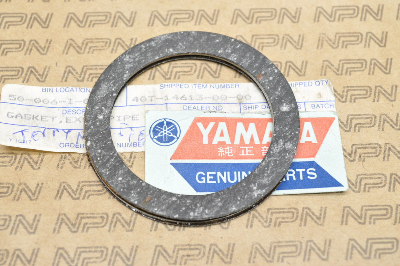 NOS Yamaha 1984-86 YZ490 Exhaust Muffler Pipe Gasket 40T-14613-00