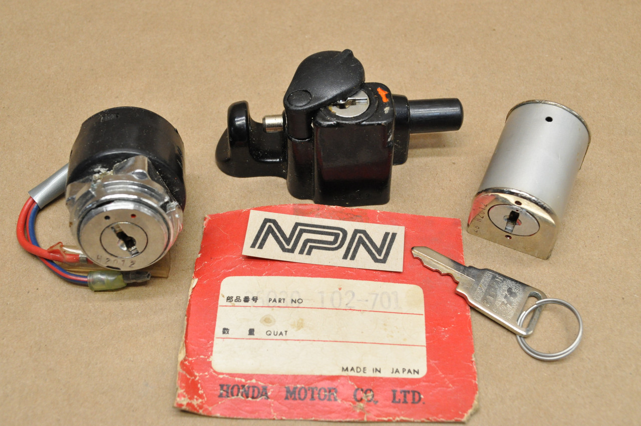 NOS Honda CT90 K4-K5 Ignition Switch Steering Helmet Lock & Key Set 35030-102-701