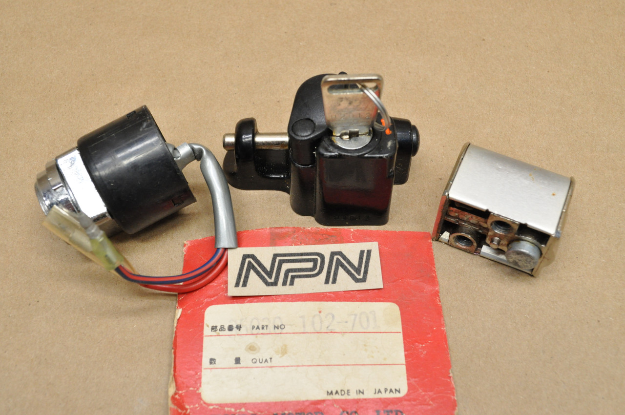 NOS Honda CT90 K4-K5 Ignition Switch Steering Helmet Lock & Key Set 35030-102-701