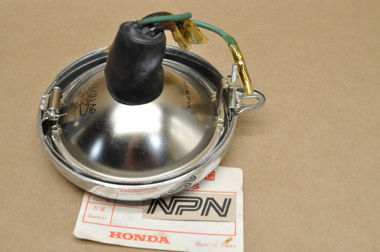 NOS Honda C100 C102 C105 C110 Head Light Lamp & Bezel Ring Rim 6V 33100-022-000