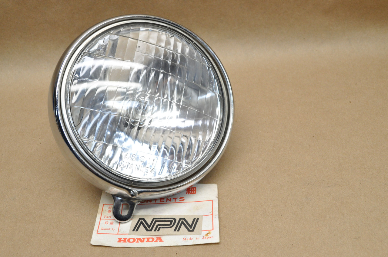 NOS Honda C200 CT200 CT90 Stanley Head Light 6V & Bezel Ring 33100-030-810