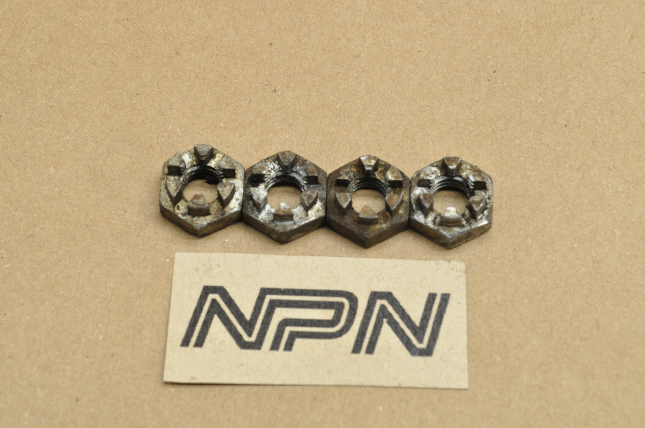 Vtg Used OEM Honda CB160 CL160 CL72 CL77 Shock Swing Arm Castle 8mm Nut Qty4 94012-08020