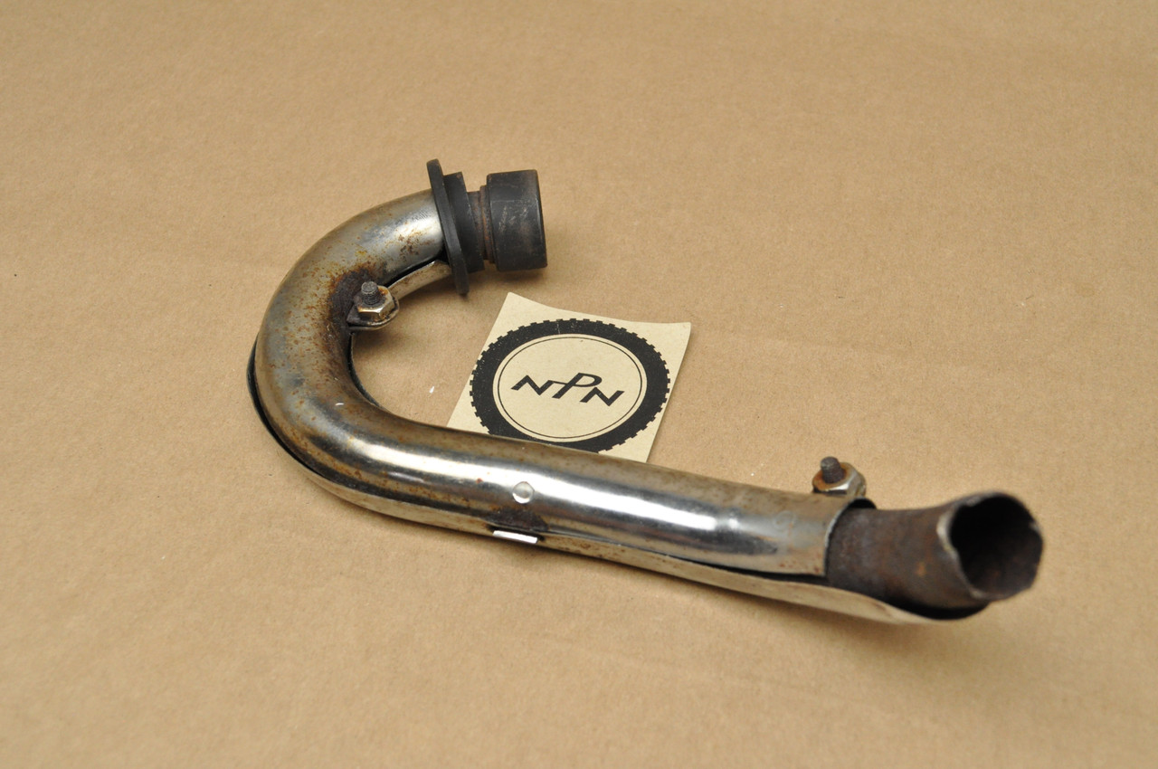 Vtg OEM Honda CT70 CT70H Exhaust Pipe w/ Right & Left Heat Shield 18271-098-672