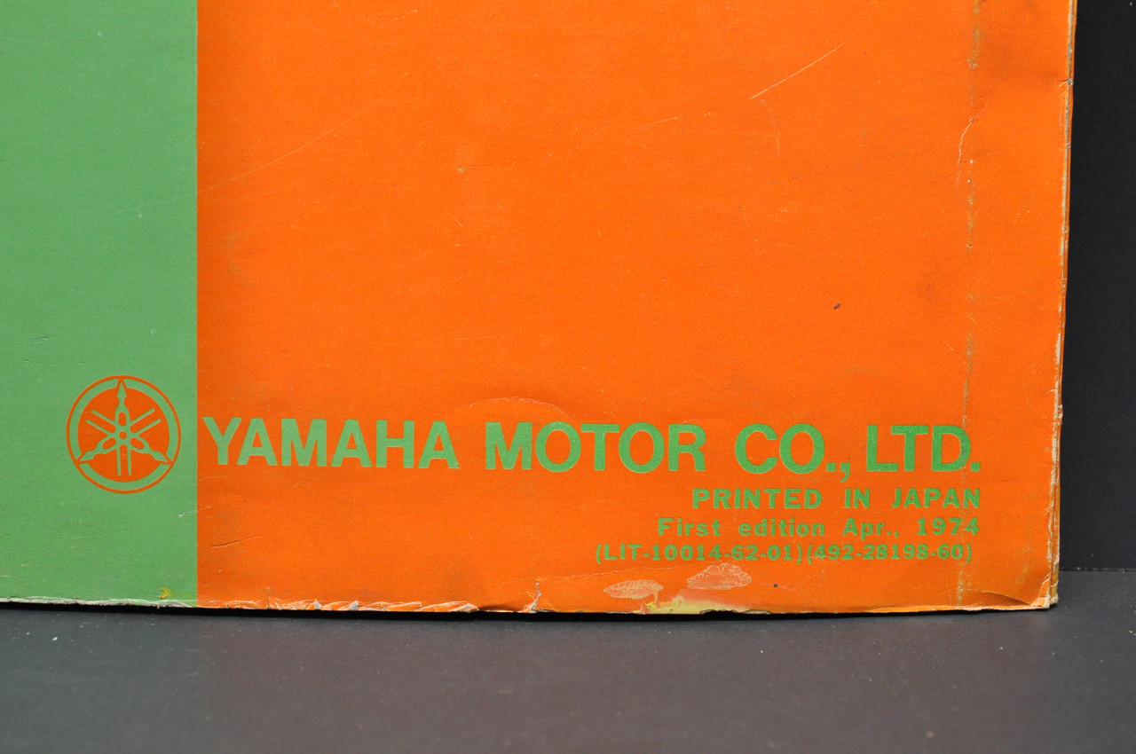 Vintage 1974 Yamaha YZ80 B Motorcycle Parts List Book Diagram Manual