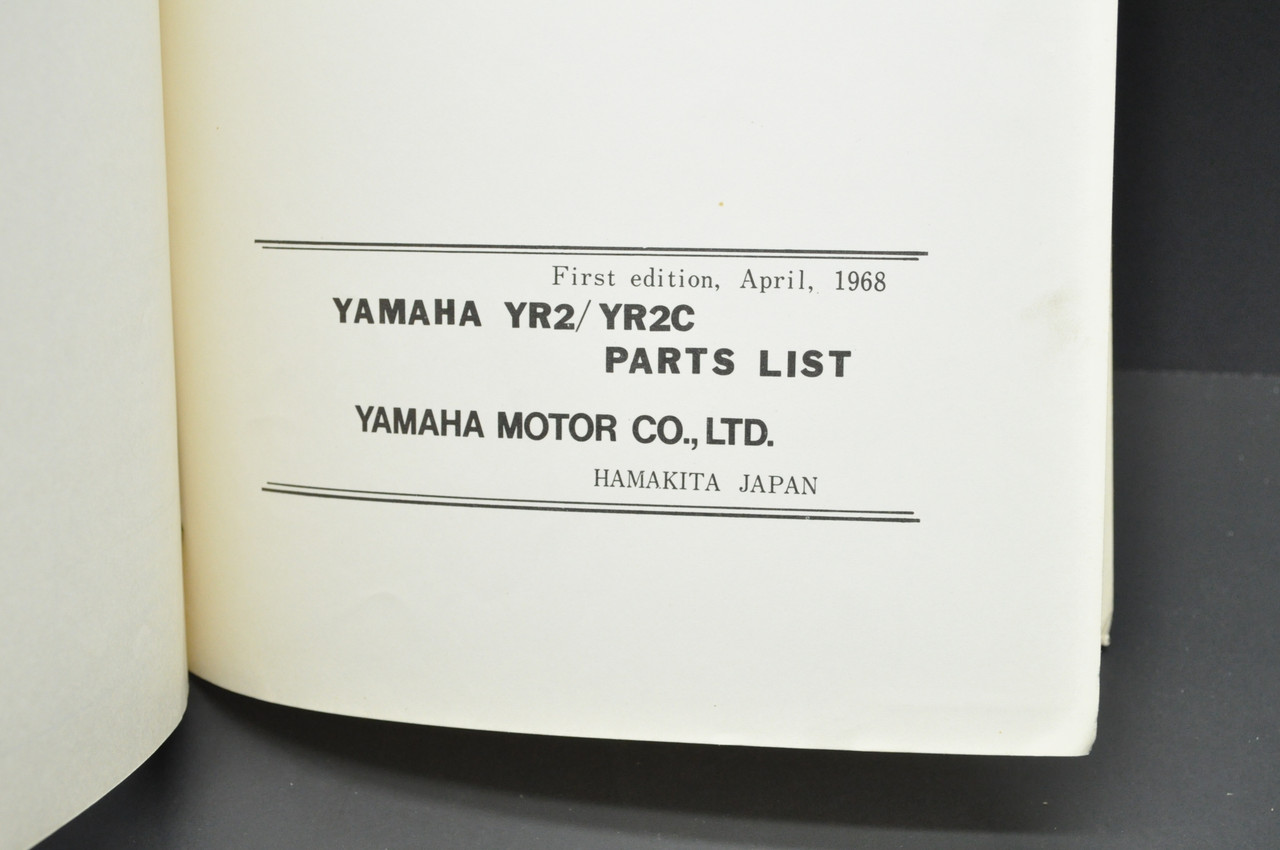 Vintage 1969 Yamaha YR2 C Motorcycle Parts List Book Diagram Manual