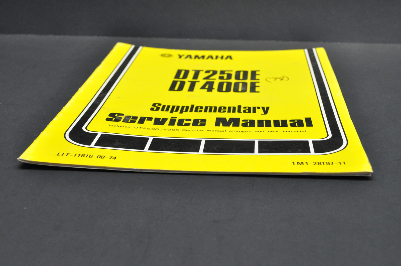 Vtg 1977 Yamaha DT250 E DT400 E Motorcycle Shop Service SUPPLEMENT Manual