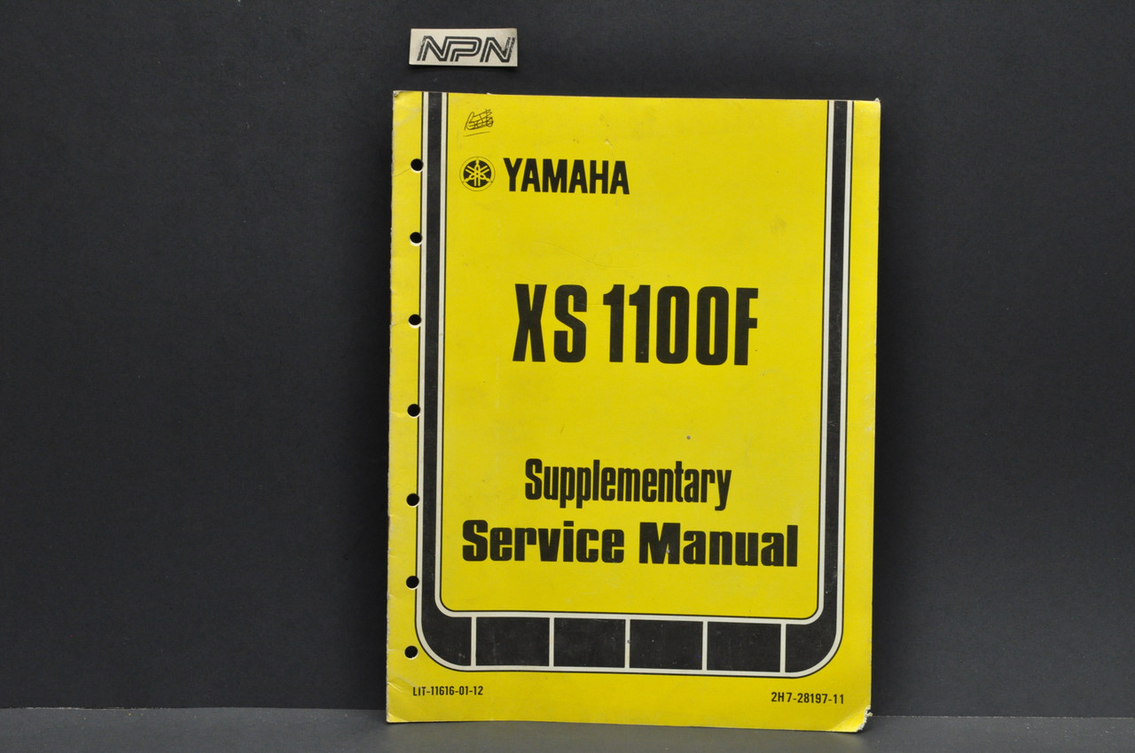 Vtg 1978 Yamaha XS1100 F Motorcycle Shop Service SUPPLEMENT Manual