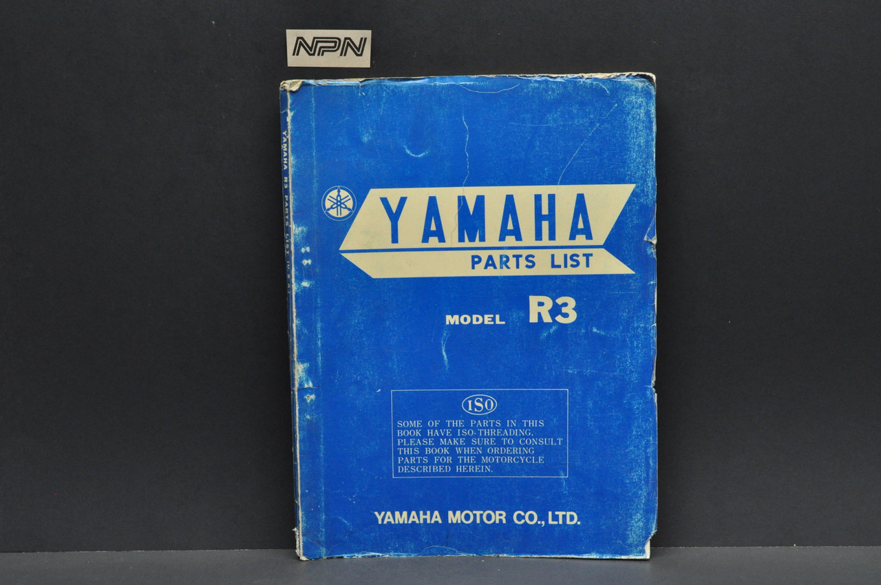 Vintage 1968 Yamaha R3 Motorcycle Parts List Book Diagram Manual