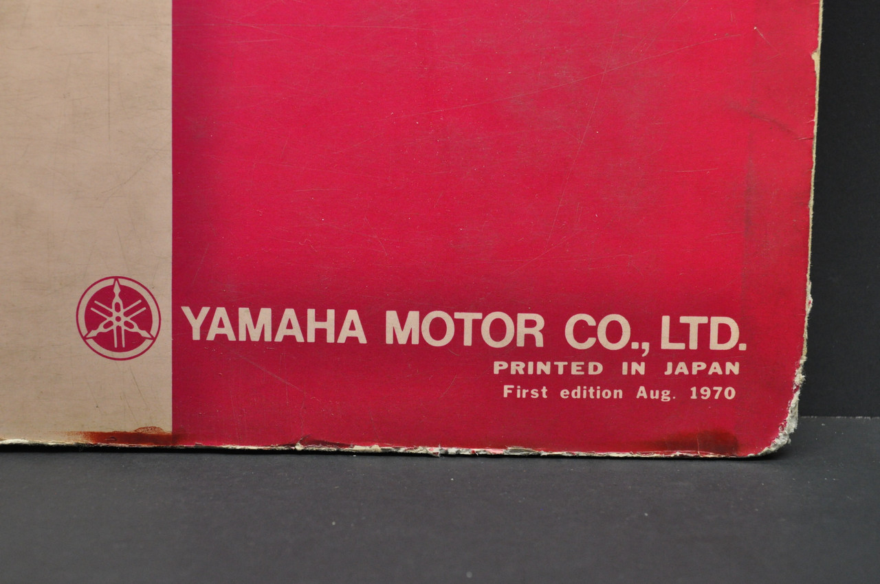 Vtg 1970 Yamaha 250 DT1 E DT1 MX Motorcycle Parts List Book Diagram Manual