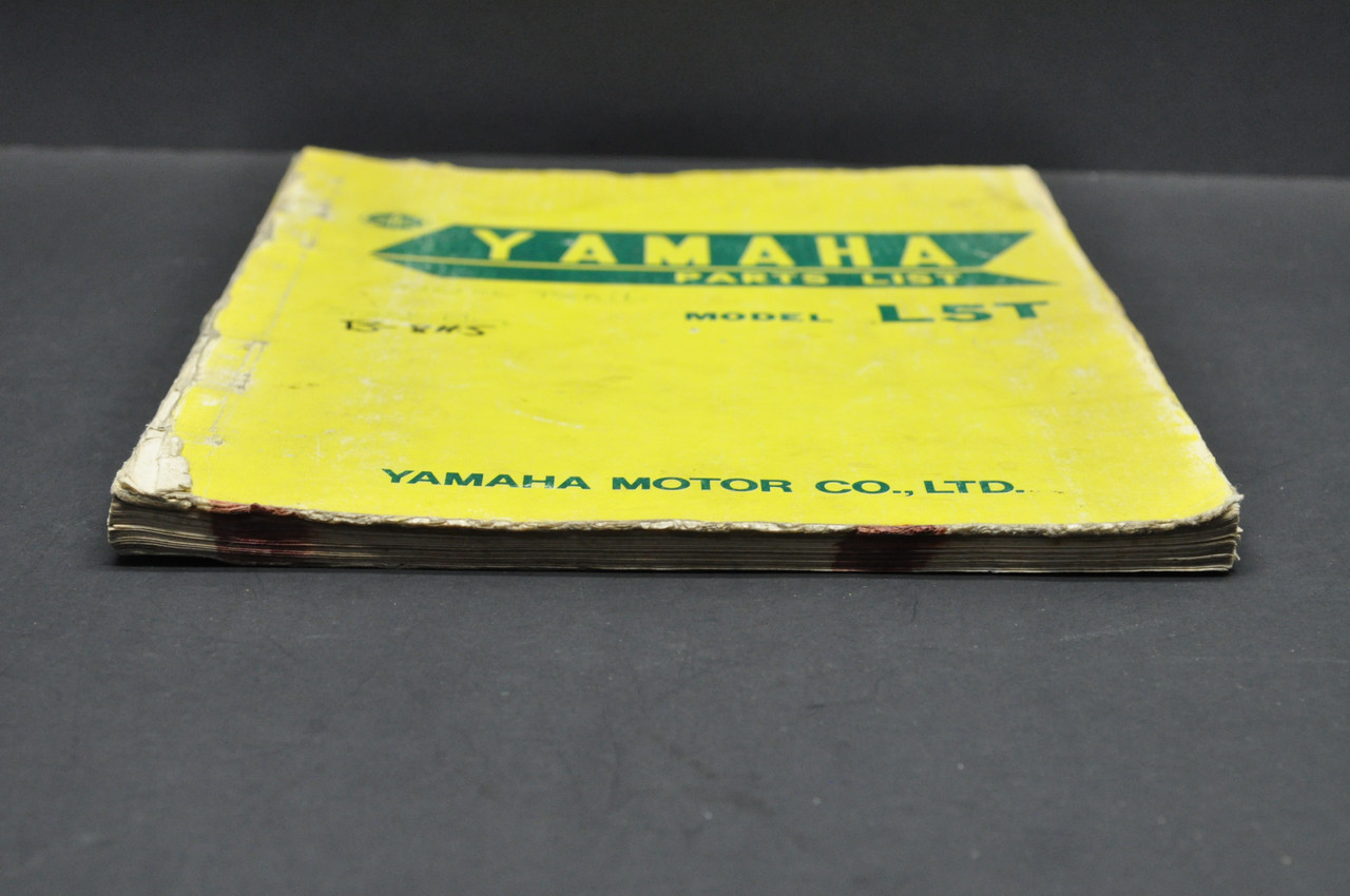 Vintage 1968-69 Yamaha L5T A Motorcycle Parts List Book Diagram Manual