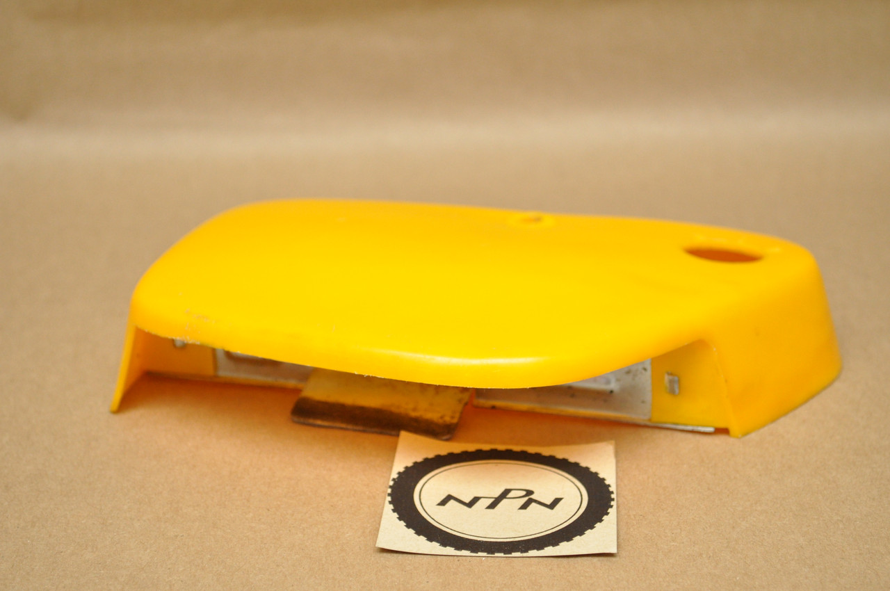 Vtg Used OEM Honda CT200 CT90 Tool Box Left Side Cover Yellow 83500-001-810 XB