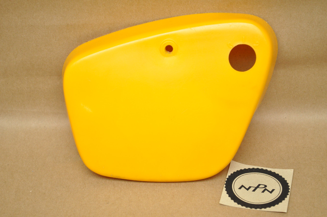 Vtg Used OEM Honda CT200 CT90 Tool Box Left Side Cover Yellow 83500-001-810 XB