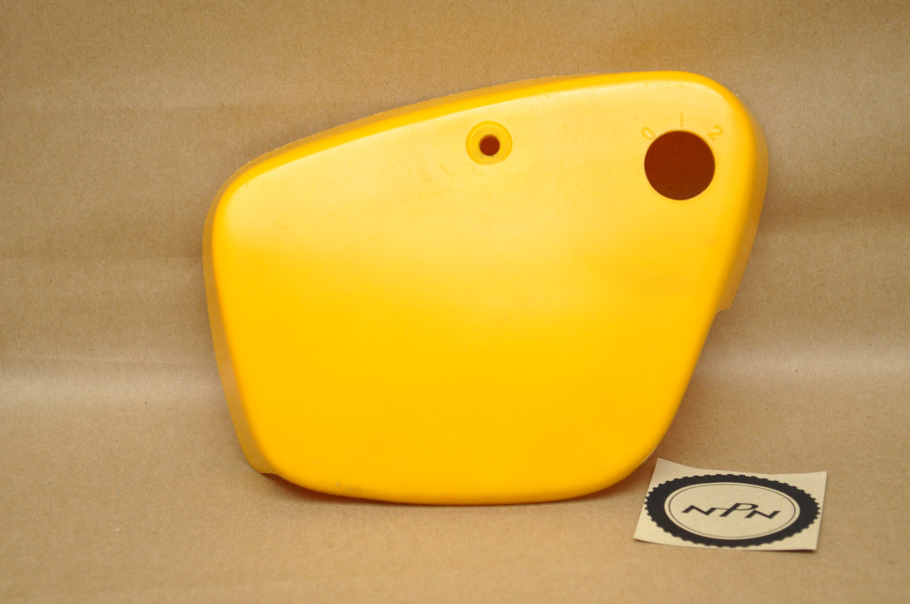Vtg Used OEM Honda CT200 CT90 Tool Box Left Side Cover Yellow 83500-001-810 XB