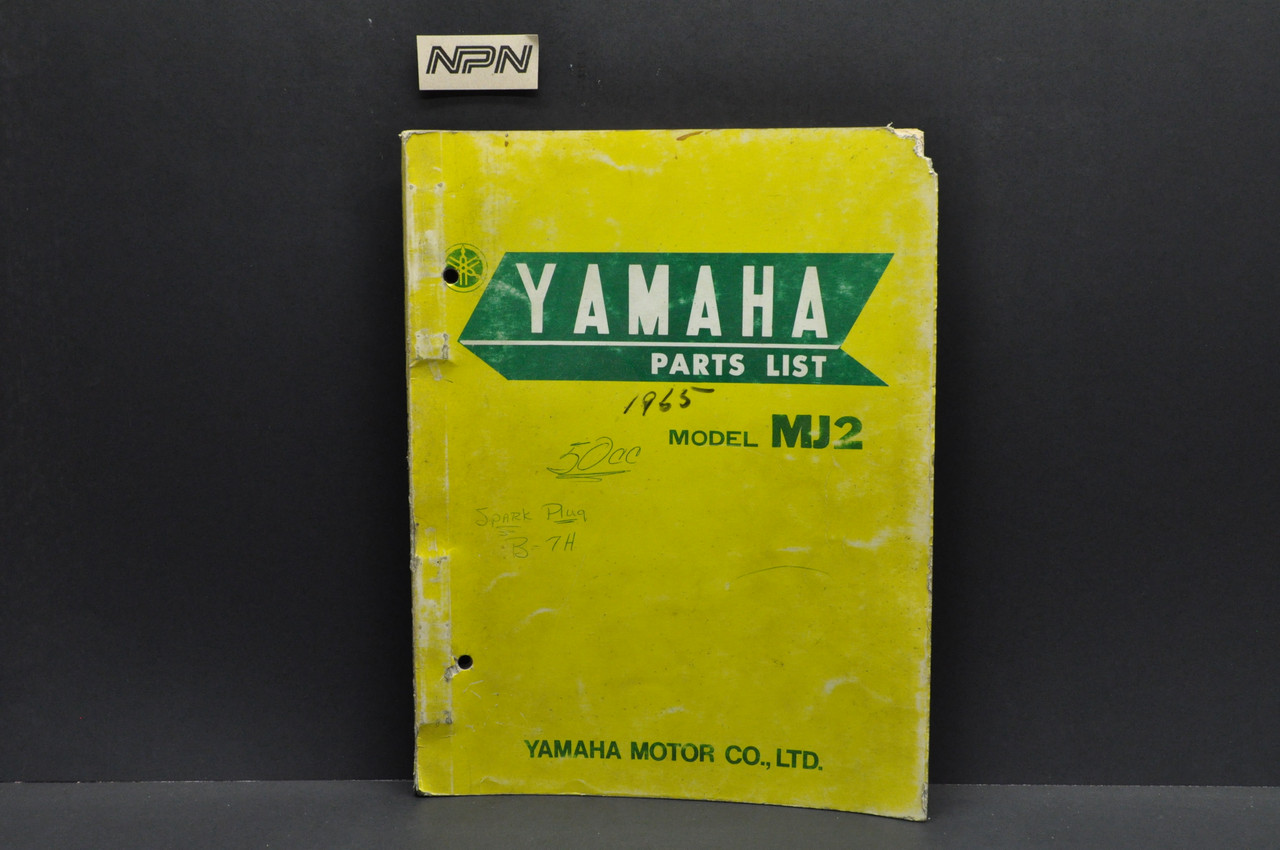 Vintage 1967 Yamaha MJ2 Motorcycle Parts List Book Diagram Manual