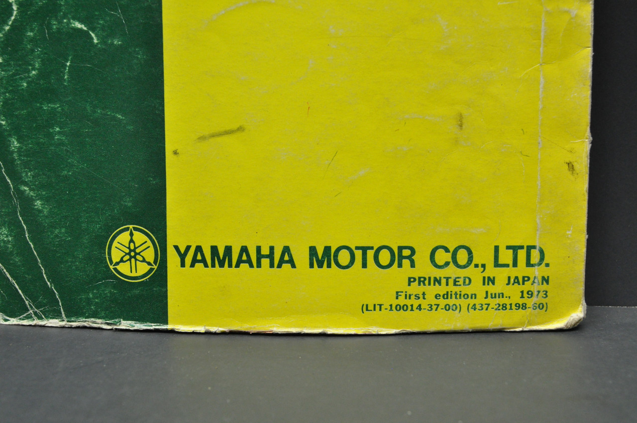 Vintage 1973 Yamaha DT100 A Motorcycle Parts List Book Diagram Manual