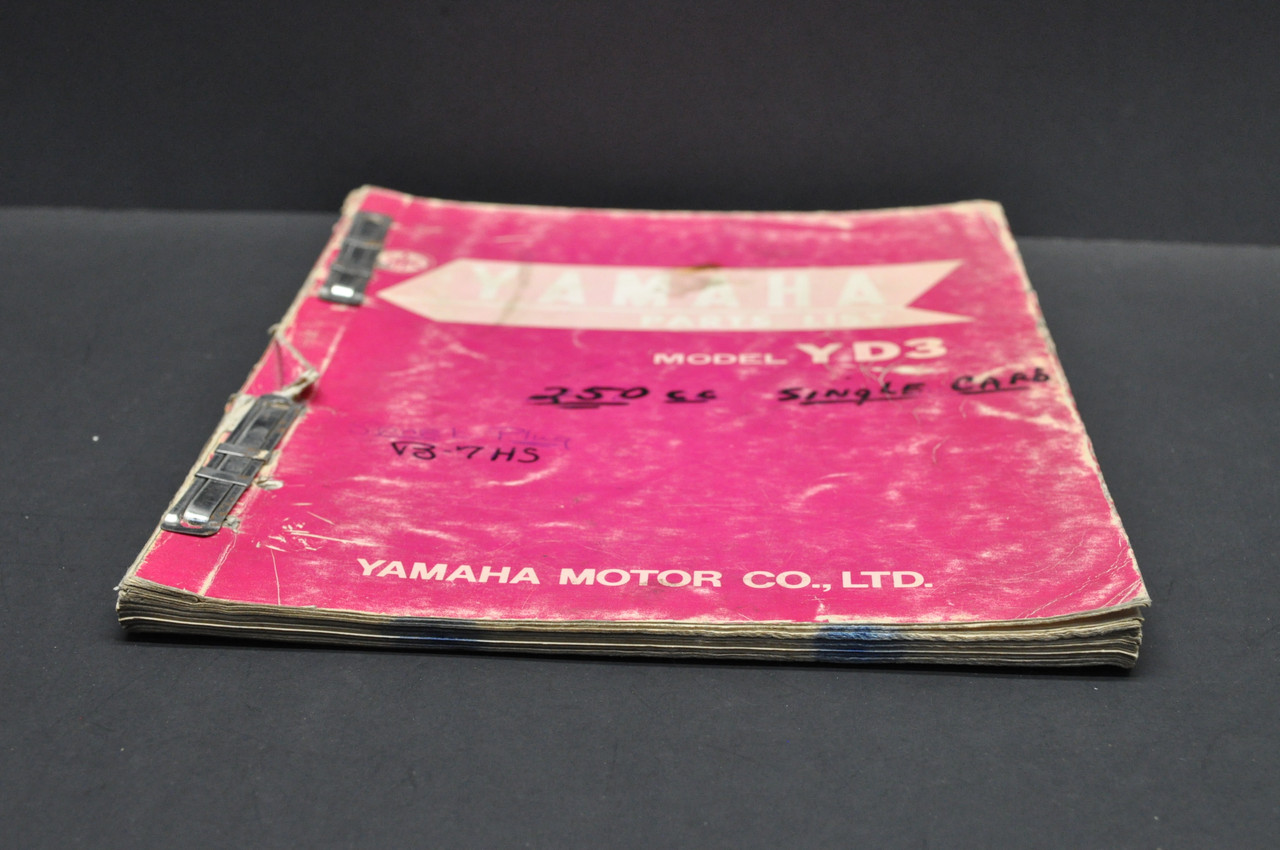 Vintage 1967 Yamaha YD3 Motorcycle Parts List Book Diagram Manual