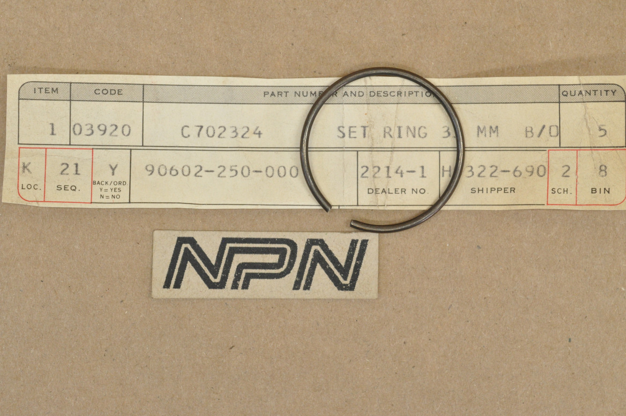 NOS Honda CA72 CA77 CB72 CB77 CL72 CL77 Transmission Circlip 90602-250-000