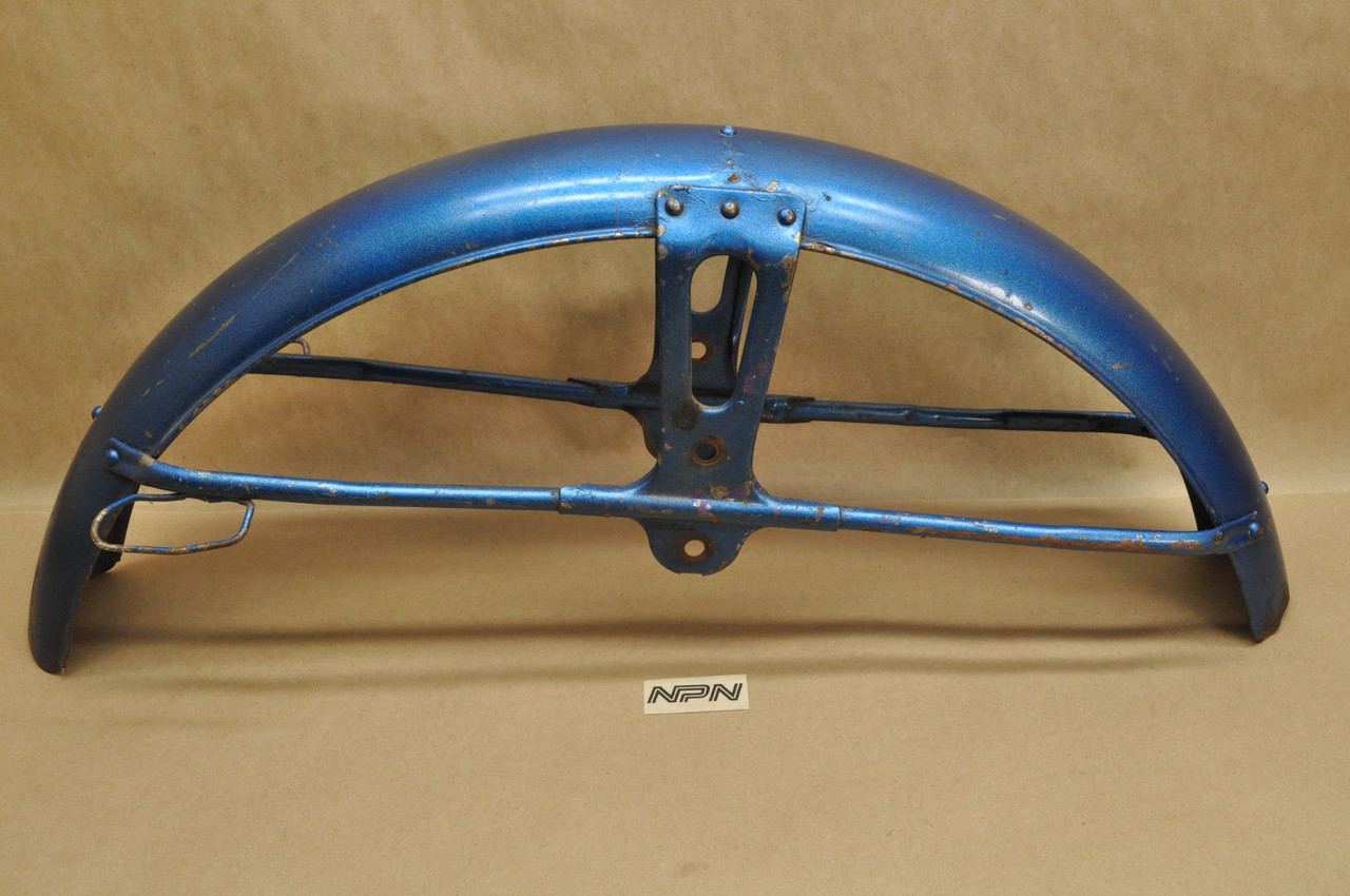 Vintage Used OEM Honda CB160 Front Fender Blue As Is 61100-217-010 S