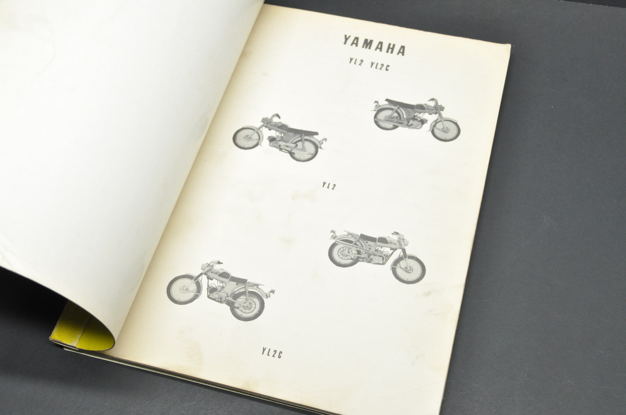 Vintage 1967 Yamaha YL2 C Motorcycle Parts List Book Diagram
