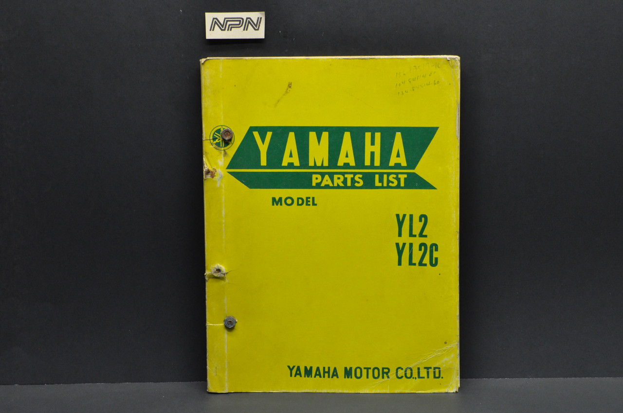 Vintage 1967 Yamaha YL2 C Motorcycle Parts List Book Diagram Manual