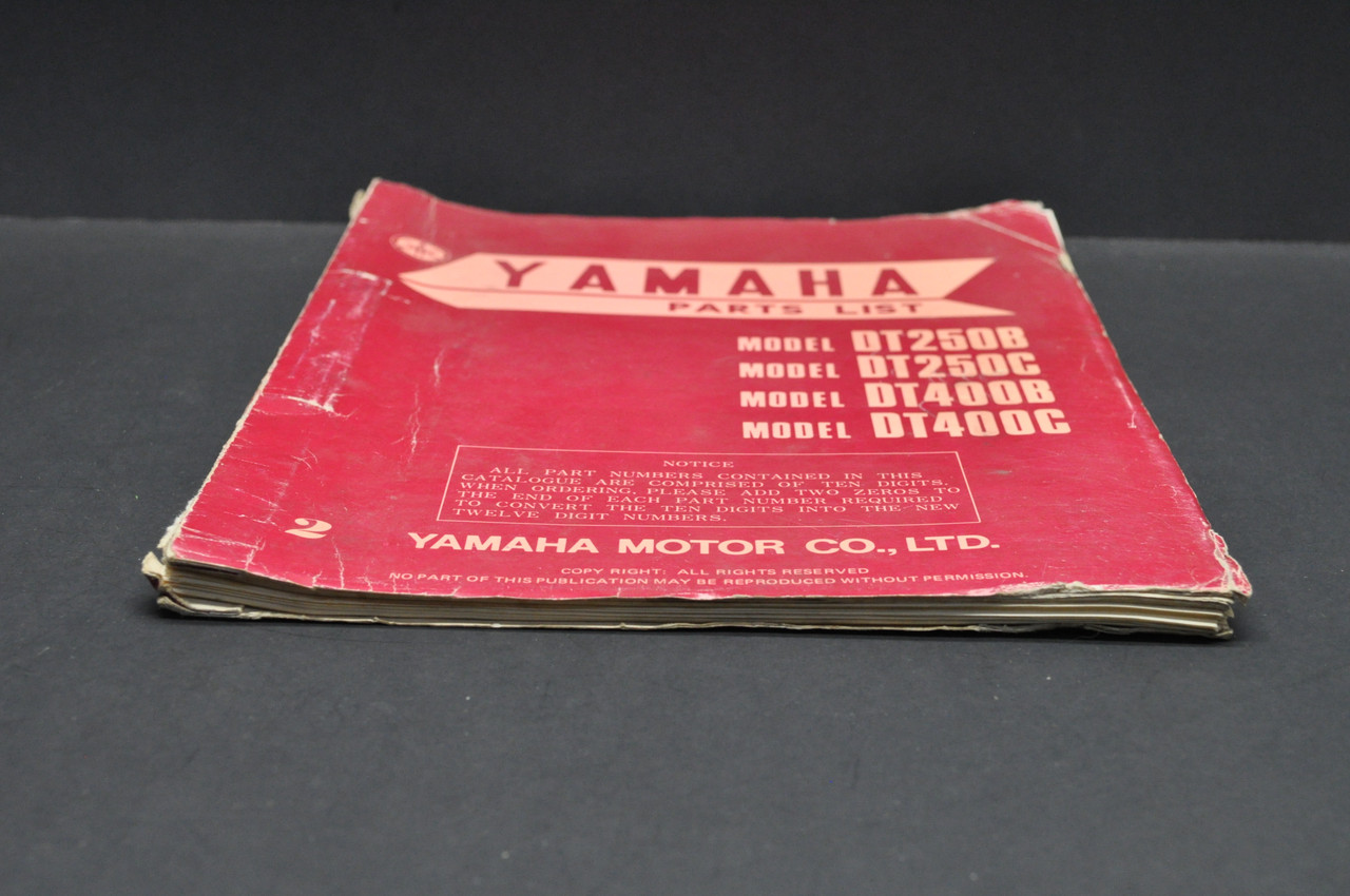 Vtg 1975 Yamaha DT250 B DT250 C DT400 B DT400 C Parts List Book Manual