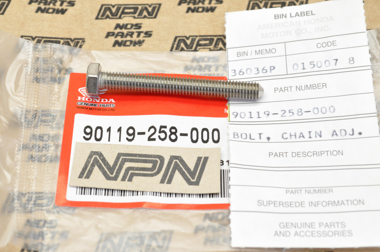 NOS Honda CB350 CL200 CL350 CM200 SL350 XL175 Chain Adjuster Bolt 90119-258-000