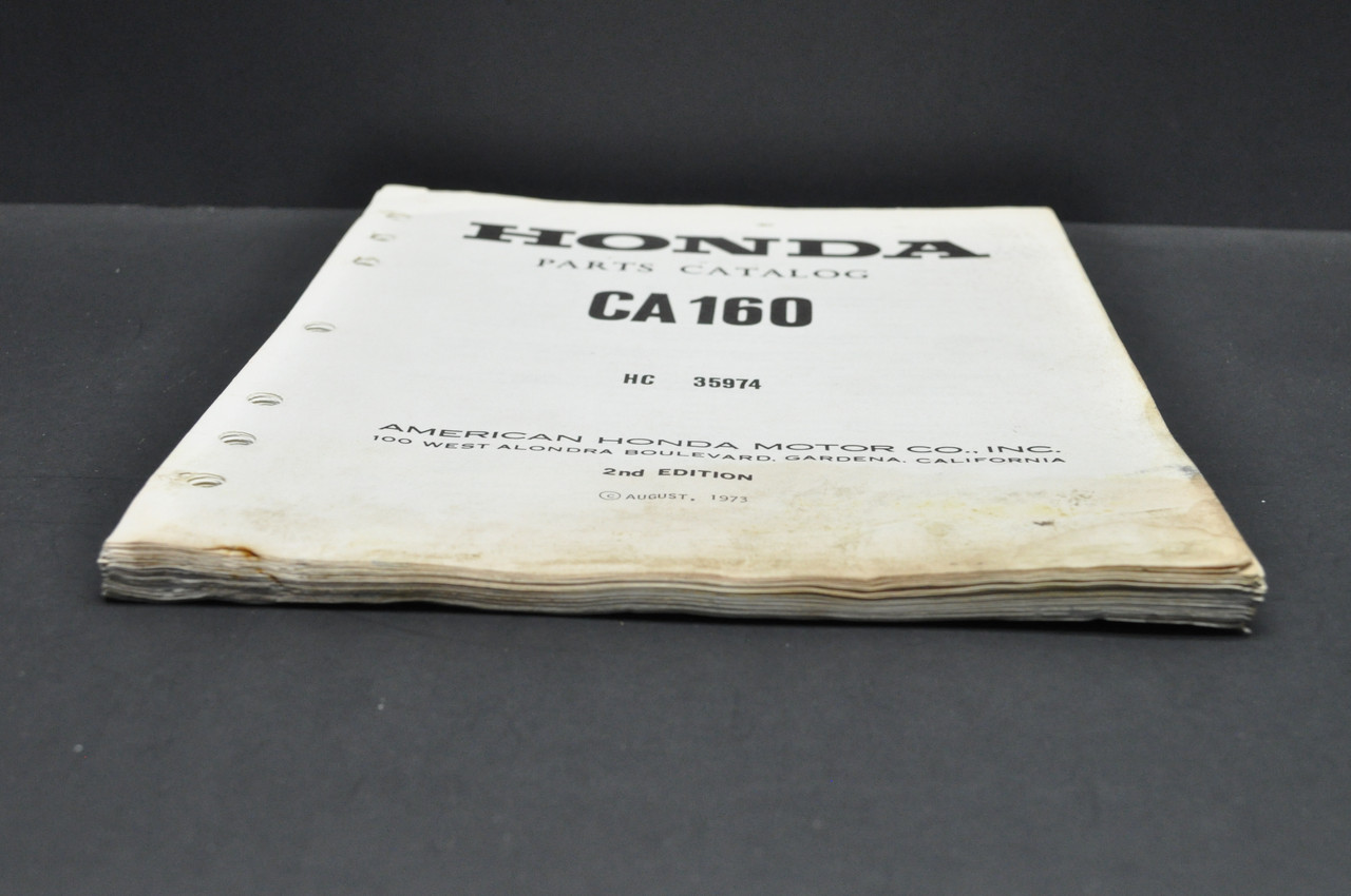 Vintage 1973 Honda CA160 Parts Catalog Book Diagram Manual